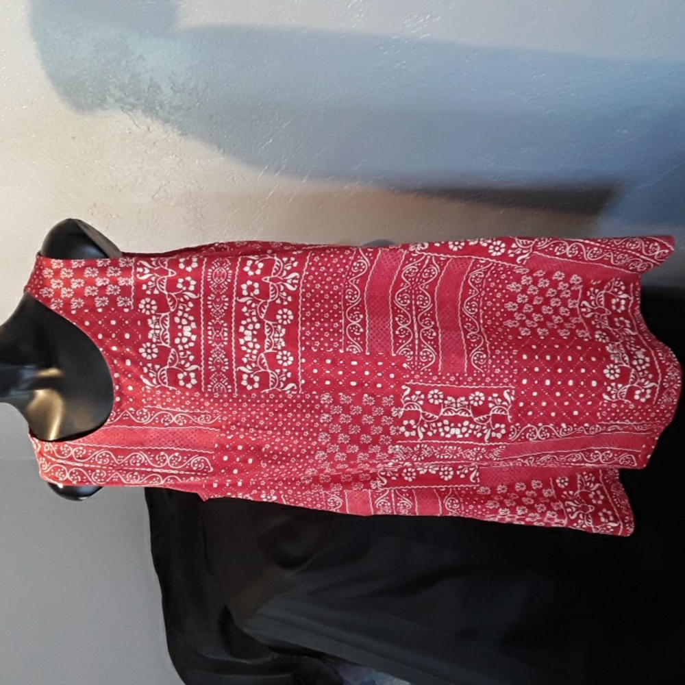 Linen summer dress size large with pockets no tags new